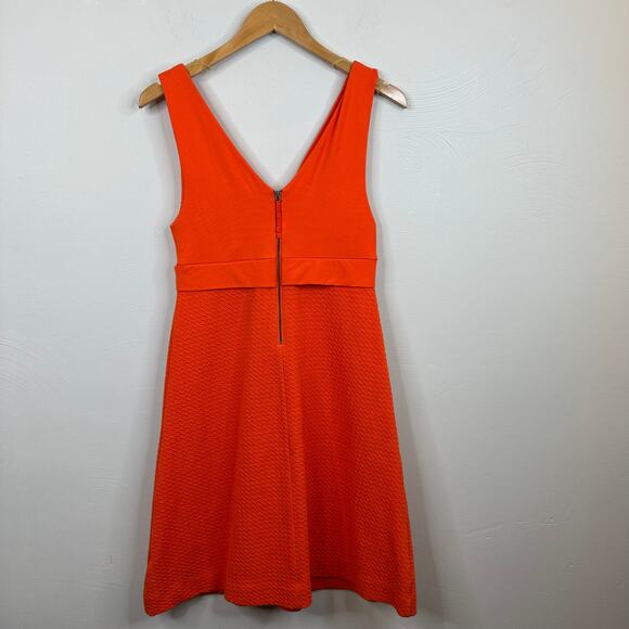 Anthropologie HD in Paris Ardmore Orange V-Neck A-Line Dress - Picture 7 of 9